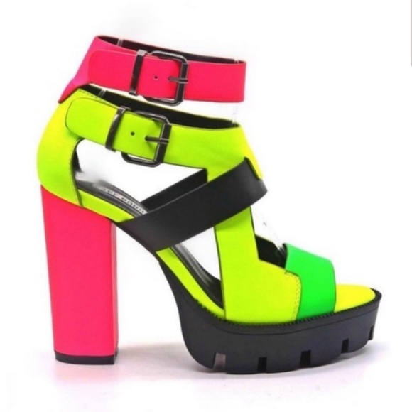 🚨⬇️💥NEW ARRIVAL!💥 Cape Robbin Titan Heels- Neon - Picture 1 of 1